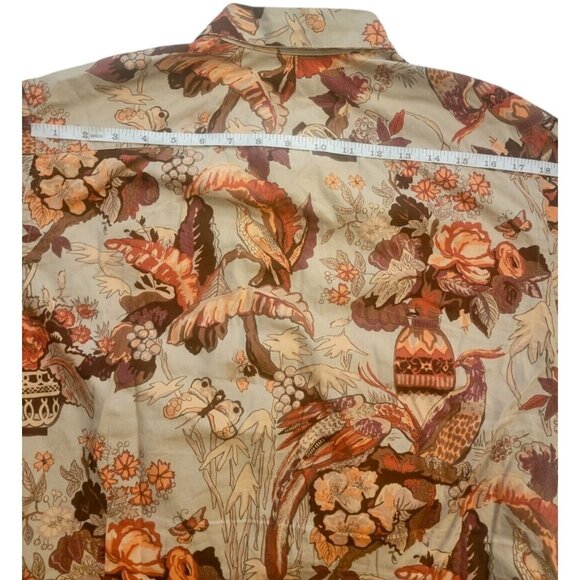 Paul Smith Jeans Men's XL Graphic Print Shirt, Slim Fit, Bird & Floral - Picture 4 of 6